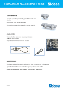 sujetacables planos sim mple y doble