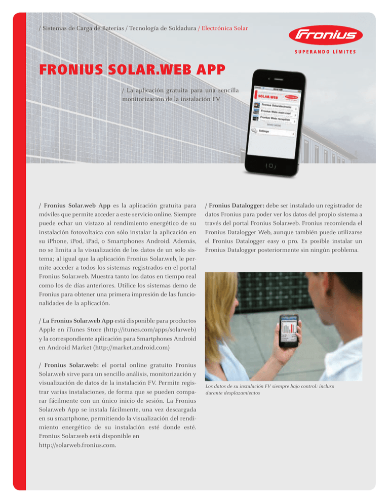 Fronius Solar.web App