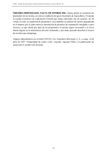 TERCERO PERJUDICADO, FALTA DE INTERES DEL. Quien pierde