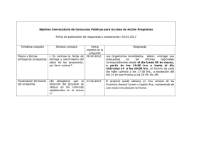 Séptima Convocatoria de Concursos Públicos para la Línea de
