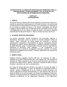 instructivo de la unidad de investigacion financiera para la