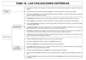 LAS CIVILIZACIONES HISTÓRICAS