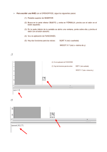 Para escribir una RAÍZ con el OPENOFFICE, sigue los siguientes