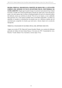 prueba pericial desahogada después de resolver la situación