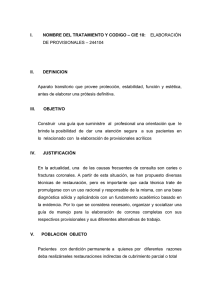 I. NOMBRE DEL TRATAMIENTO Y CODIGO – CIE 10