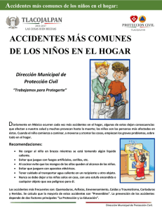 accidentes más comunes de los niños en el hogar