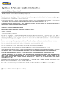 Significado de Ramadán y establecimiento del mes