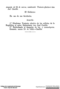 Nombrando Teniente efectivo á don José Castillo