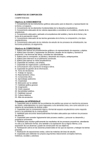 ELEMENTOS DE COMPOSICIÓN COMPETENCIAS Objetivos de