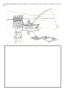 1º Copia el dibujo debajo y pinta con lápices de color el primero en
