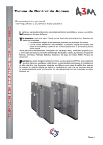 TORNOS DE CONTROL DE ACCESO