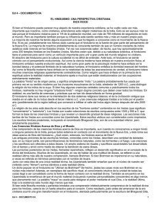 Ed 4 – DOCUMENTO 04. EL HINDUISMO: UNA PERSPECTIVA
