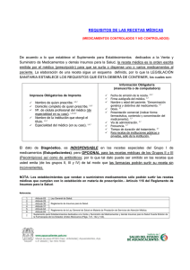 REQUISITOS DE LAS RECETAS MÉDICAS