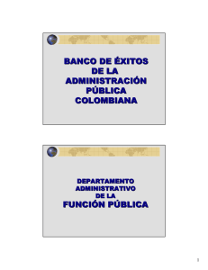 banco de éxitos de la administración pública colombiana función