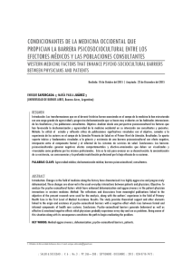 CONDICIONANTES DE LA MEDICINA OCCIDENTAL QUE