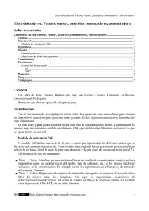 Electrónica de red. Puentes, routers, pasarelas
