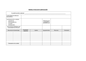 Plantilla Planificación Unidad Didáctica