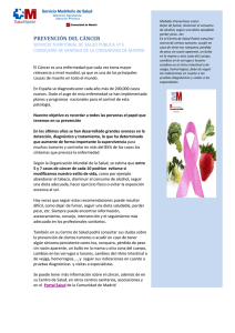 PREVENCIÓN DEL CÁNCER