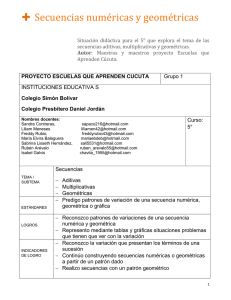 + Secuencias numéricas y geométricas