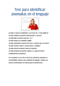 Test para identificar anomalías en el lenguaje