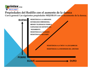 Propiedades del Rodillo con el aumento de la dureza