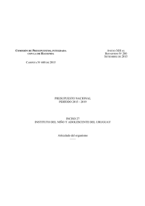 PRESUPUESTO NACIONAL PERÍODO 2015