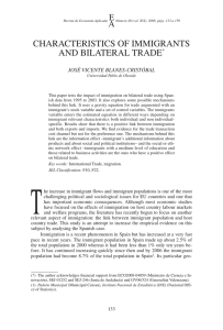 characteristics of immigrants and bilateral trade