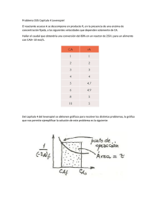 Problema D35 Capitulo 4 Levenspiel El reactante acuoso A se