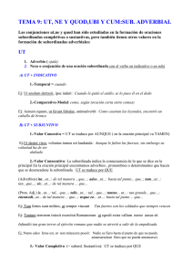 UT, NE, QUOD, UBI, CUM: Subordinadas Adverbiales en Latín
