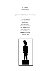 Los 10 Negritos A continuación se relacionan en orden alfabético