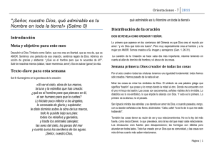 "¡Señor, nuestro Dios, qué admirable es tu Nombre en toda la tierra