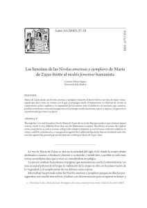 Las heroínas de las Novelas amorosas y ejemplares de María de