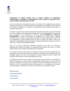 COMUNICADO DE PRENSA EMITIDO POR EL CONSEJO