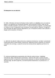 Tabaco y adicción - Ministerio de Salud de la Nación