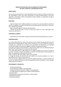 BENEFICIO EDUCACIONAL POR FALLECIMIENTO DEL
