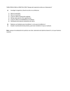 TAREA PREVIA PARA LA PRÁCTICA CERO “Manejo del material