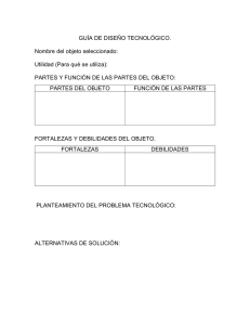 GUÍA DE DISEÑO TECNOLÓGICO. Nombre del objeto