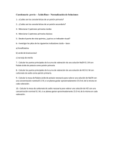 Cuestionario previo – Ácido/Base