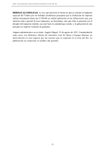 BEBIDAS ALCOHOLICAS. La Ley que previene la forma en que se