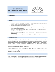 COMUNIDAD ANDINA ZONA DE LIBRE COMERCIO ANDINA