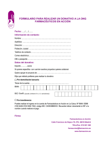 formulario hacer donativo con IBAN