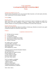 14 de septiembre LA EXALTACIÓN DE LA SANTA CRUZ Fiesta