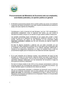 pronunciamiento minec ante publicaciones