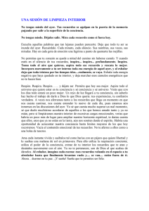 una sesión de limpieza interior