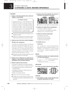 LA EXPOSICIÓN. EL SUJETO. ORACIONES IMPERSONALES