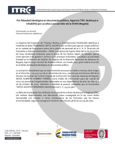 Por falsedad ideológica en documento público, Agencia ITRC