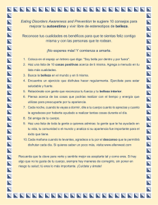 Eating Disorders Awareness and Prevention te sugiere 10 consejos