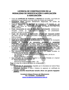 Modificación ampliación o adecuación