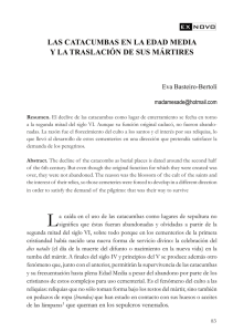 las catacumbas en la edad media y la traslación de sus