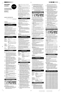EL-S50B-BL | EL-S50 Operation Manual